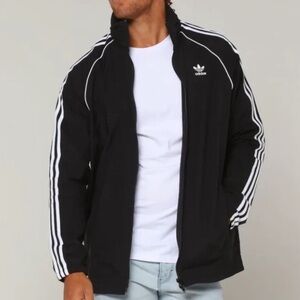 Adidas Superstar Windbreaker Zip Up Hooded Lightweight Jacket Small